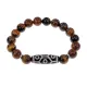 Браслет с 9-глазой бусиной Дзи и нат.камнем Тигровый глаз BSDS-05-19