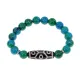 Браслет с 9-глазой бусиной Дзи и синт. камнем Хризоколла BSDS-05-21