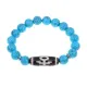 Браслет с бусиной Дзи Аристократ и синт.камнем Бирюза BSDS-06-05