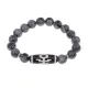 Браслет с бусиной Дзи Аристократ и нат.камнем Лабрадор BSDS-06-08