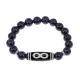 Браслет с бусиной Дзи Бесконечность и синт.камнем Синий авантюрин BSDS-07-02