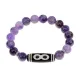 Браслет с бусиной Дзи Бесконечность и нат.камнем Аметист BSDS-07-03