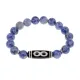 Браслет с бусиной Дзи Бесконечность и нат.камнем Содалит BSDS-07-18