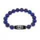 Браслет с бусиной Дзи Гаруда и нат.камнем Лазурит BSDS-08-10