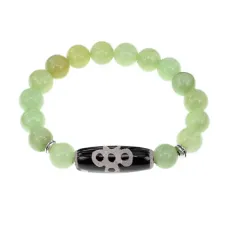 Браслет с бусиной Дзи Гаруда и синт.камнем Оникс BSDS-08-26