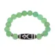 Браслет с бусиной Дзи Кубера и нат.камнем Нефрит BSDS-11-13
