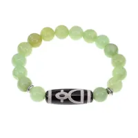 Браслет с бусиной Дзи Кубера и синтетическим камнем Оникс BSDS-11-26