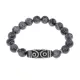 Браслет с 6-глазой бусиной Дзи и нат. камнем Лабрадор BSDS-12-08