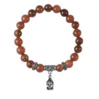 Браслет Будда (защита, духовное развитие), Коричневый авантюрин BSP-13-2074