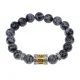 Браслет Исполнения Желаний с нат. камнем Снежный обсидиан BSDT-01-14