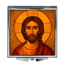 Складное зеркало квадратное Иисус Христос ZER2-1440