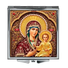 Складное зеркало квадратное Богородица с Иисусом ZER2-1444