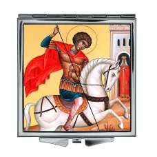 Складное зеркало квадратное Георгий Победоносец ZER2-1446