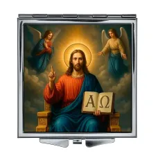 Складное зеркало квадратное Альфа и омега ZER2-1451