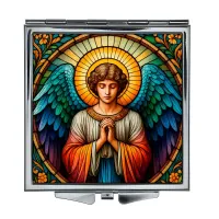 Складное зеркало квадратное Ангел хранитель ZER2-1452