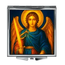 Складное зеркало квадратное Архангел Михаил ZER2-1455