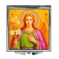 Складное зеркало квадратное Архангел Михаил ZER2-1457