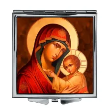 Складное зеркало квадратное Богородица с Иисусом ZER2-1458