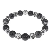 Браслет с крестами, Лабрадор, 10мм BSH-16-08