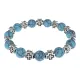 Браслет с крестами, Бирюза, 10мм BSHE-16-05