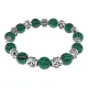 Браслет с крестами, Малахит, 10мм BSHE-16-12