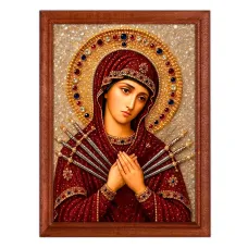 Постер в рамке 22х17см Богородица Семистрельная POSV-0518