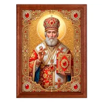 Постер в рамке 22х17см Николай Чудотворец POSV-0519