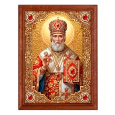Постер в рамке 22х17см Николай Чудотворец POSV-0519