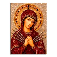 Виниловый магнит Богородица Семистрельная MI195