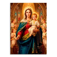 Виниловый магнит Богородица с Иисусом MI205