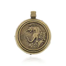 Кулон Восточный гороскоп Тигр с молитвенным барабаном, d.2,5см BJK292-02