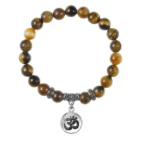 Браслет Ом (защита и духовное развитие), Тигровый глаз BSP-14-18