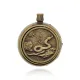 Кулон Восточный гороскоп Змея с молитвенным барабаном, d.2,5см BJK292-12