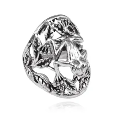 Безразмерное кольцо Лягушка, 25мм KL222