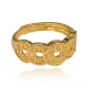 Безразмерное кольцо Пять монет, 7мм, цвет золотой KL225