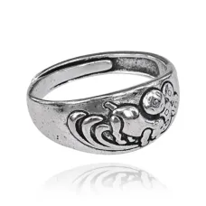 Безразмерное кольцо Восточный гороскоп, 9мм, Свинья KL241-12