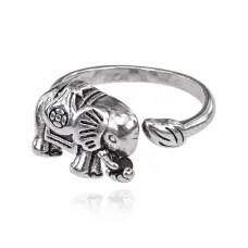Безразмерное кольцо Слон, 10мм KL249