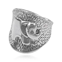 Безразмерное кольцо Слон, 23мм KL254