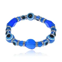 Браслет от сглаза, 1 см, цвет синий BS548-02