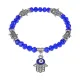 Браслет Хамса, 5мм, цвет синий BS553