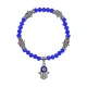 Браслет Хамса, 5мм, цвет синий BS553