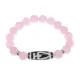 Браслет с бусиной Дзи Бумпа и нат. камнем Розовый кварц BSDS-13-15