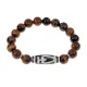 Браслет с бусиной Дзи Бумпа и натуральным камнем Тигровый глаз BSDS-13-19