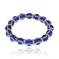 Браслет от сглаза со стразами, 10мм BS567