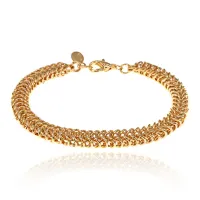 Браслет Цепь, 7мм, цвет золотой UF010-G