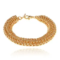 Браслет Цепь, 1см, цвет золотой UF011-G