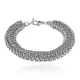 Браслет Цепь, 1см, цвет серебряный UF011-S