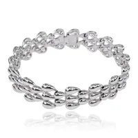 Браслет Капли, цвет серебряный UF012