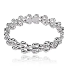 Браслет Капли, цвет серебряный UF012