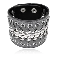 Браслет со шнуровкой, цвет серый UF020-G